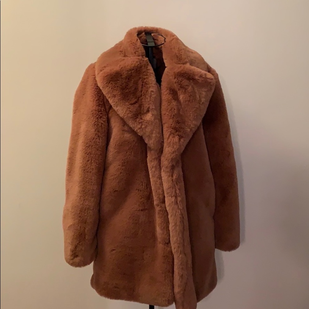Zara faux fur teddy coat